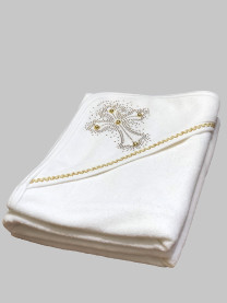 Крестильное полотенце, золото арт. 0004/059