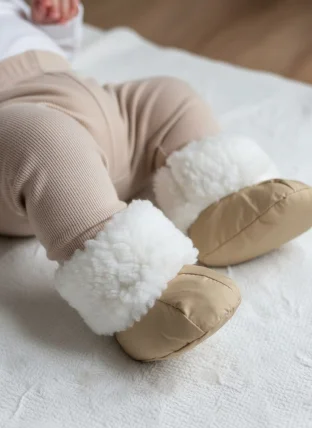 Пинетки  меховые, бежевый арт. 0947/072