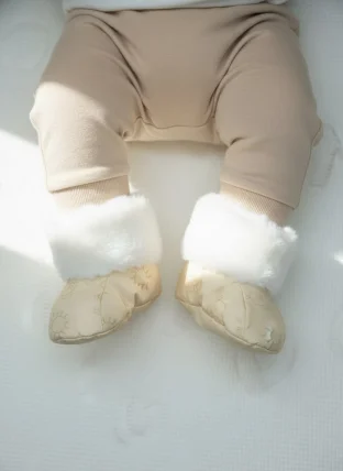 Пинетки  меховые, бежевый арт. 0947/076