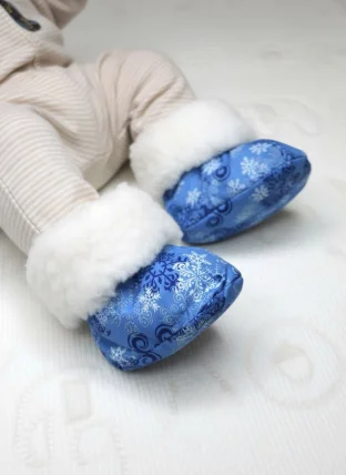 Пинетки  меховые, снежинки арт. 0947/083