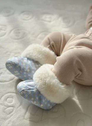 Пинетки  меховые, клетка арт. 0947/113