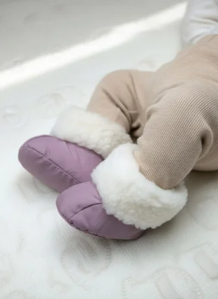 Пинетки  меховые, лиловый арт. 0947/045
