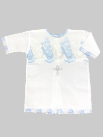 Рубашка крестильная, голубая арт. 1164/010