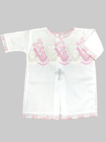 Рубашка крестильная, розовая арт.1164/005