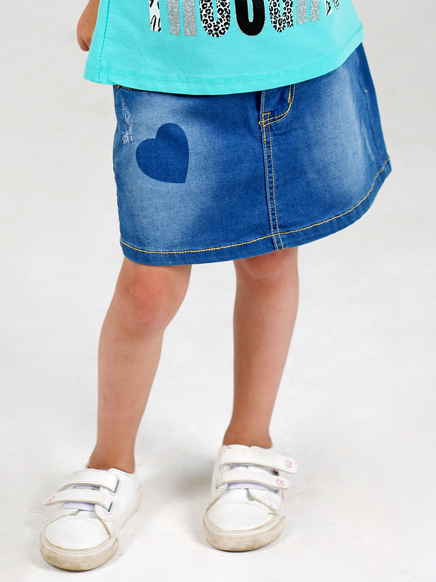 Юбка-миди джинсовая для девочки, рост 146 см, цвет синий