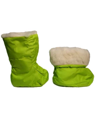 Пинетки  меховые, салатовые арт. 0947/037