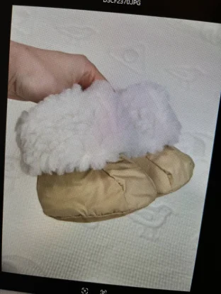 Пинетки  меховые, розов.снежинки арт. 0947/114