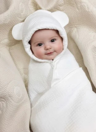 Полотенце уголок муслин 100х100 см арт. 1744/002